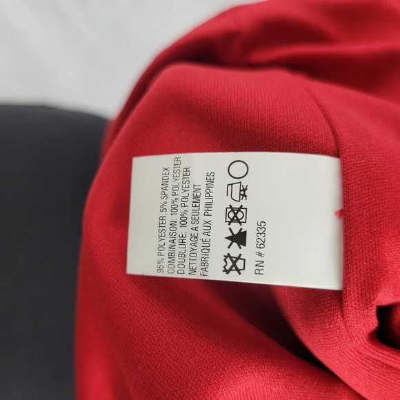 NWOT DRESSBARN COLLECTION RED high neck Sleevless Lace Color Blocking - Picture 8 of 8